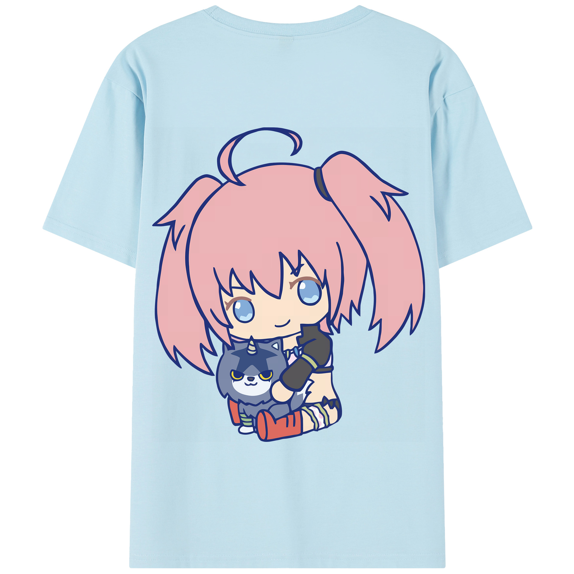（画像用） 転スラ Regarding Reincarnated to Slime 綿100％半袖Tシャツ（背面プリント）